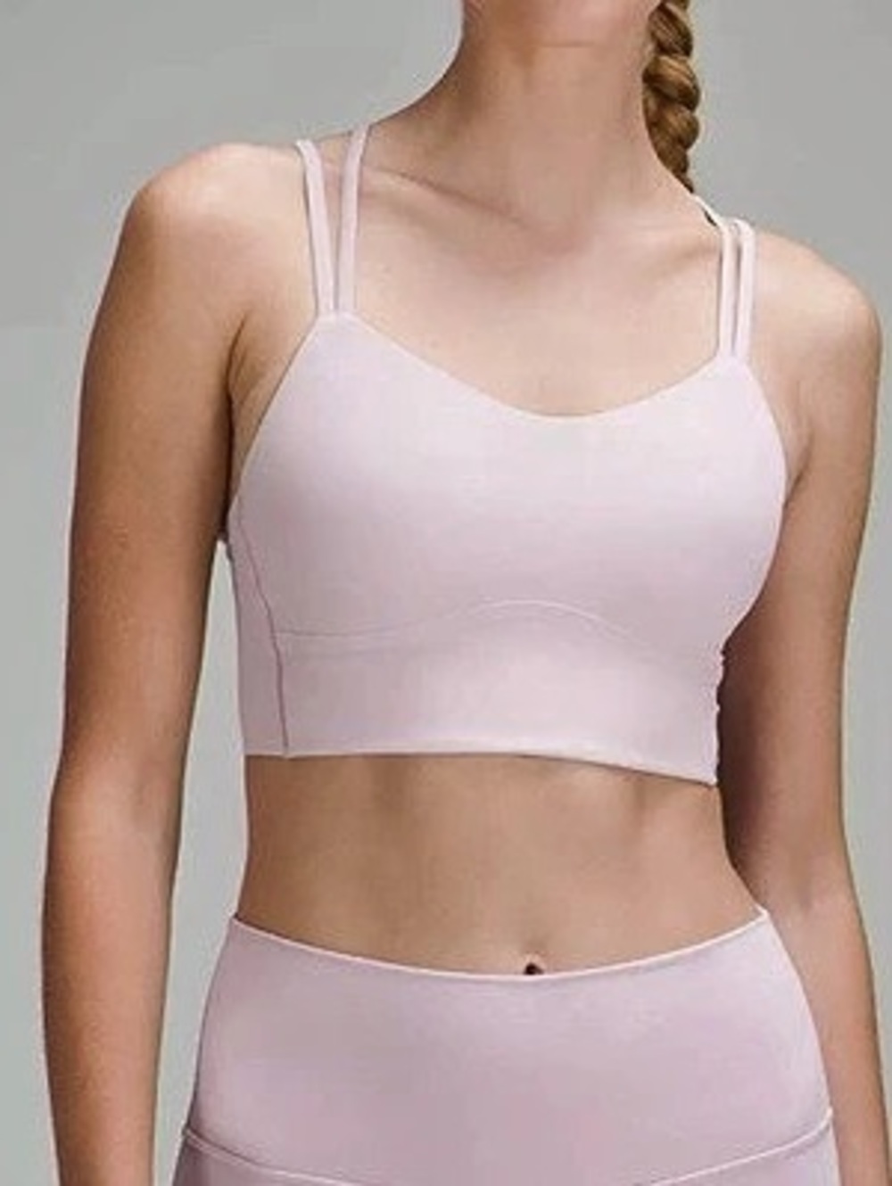 Lululemon Like a Cloud Longline Bra Pink Size Medium